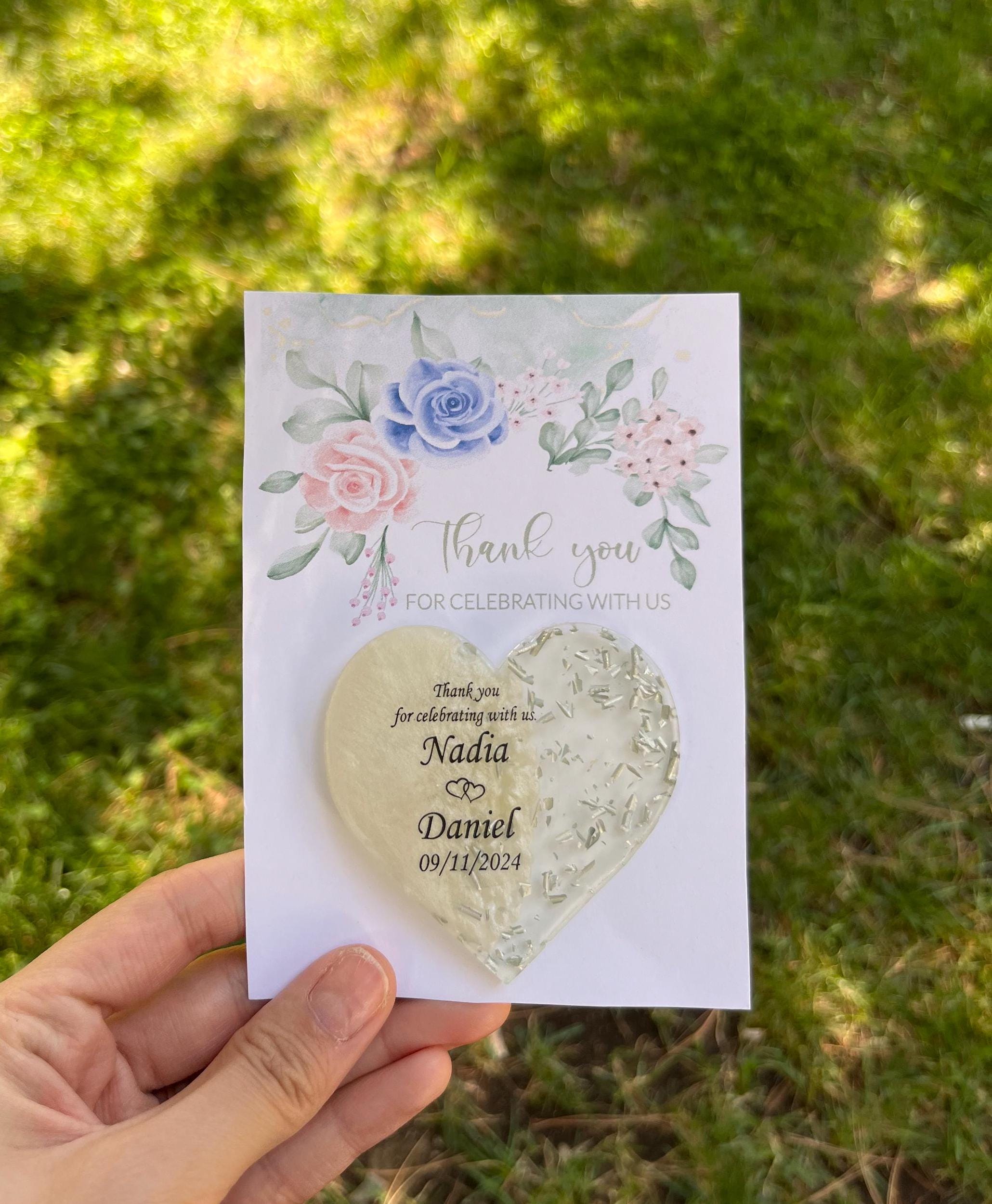 Personalized Wedding Favor Magnet | Custom Names & Date | Rustic or Modern Design | Guest Thank You Gift | Personalized Keepsake