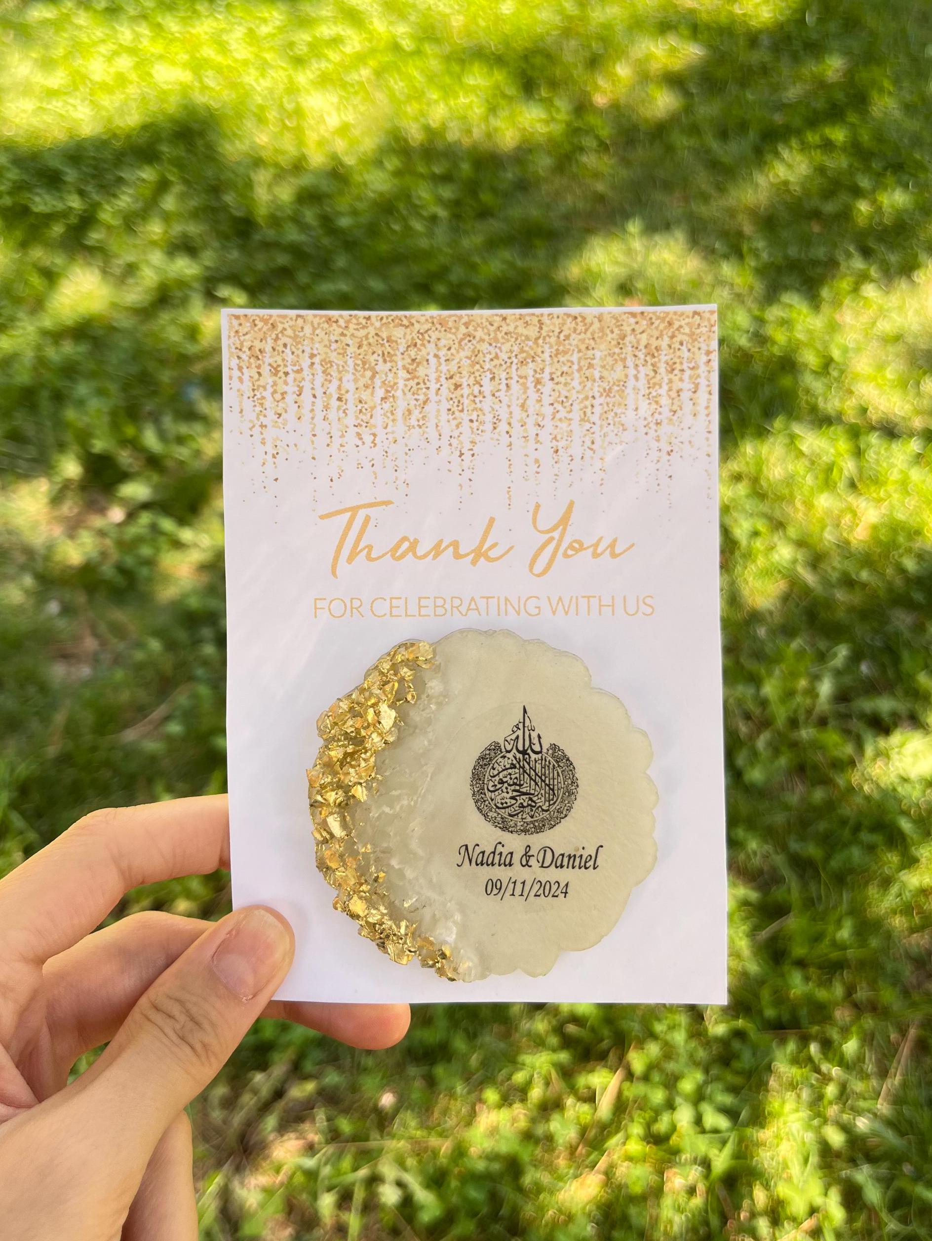 Green Ayatul Kursi Magnet Favor, Islamic Wedding Nikah Favor  Islamic Gift, Ramadan Favors,Ayatul Kursi Magnet Favor, Islamic Wedding Favor