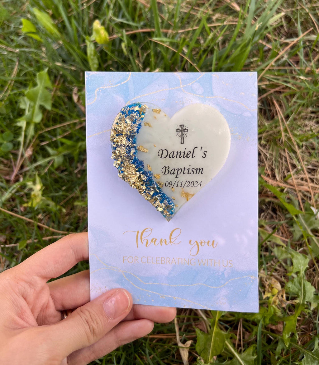 Epoxy Magnet with Card,Thank you favors,Magnet,Personalized Magnet Favor for Guest,Rustic Bridal Shower Favors, Baby Shower Favors
