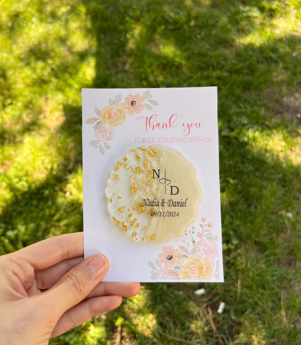 Wedding Favors,Engagement Gift,Wedding Guest Gifts, Baby Shower,Wedding Luxury Magnet, Wedding Favors,Personalized Gift Epoxy Magnet