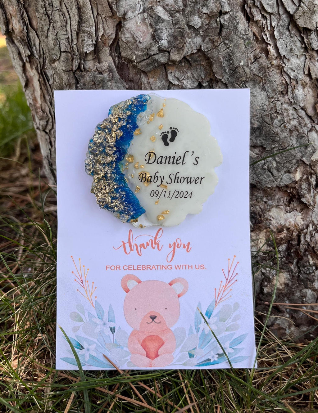 Pink Baby Shower Magnet Favor,personalized baby shower epoxy magnets, Thank you magnets,Baby shower gifts,Baby Girl Shower Favor