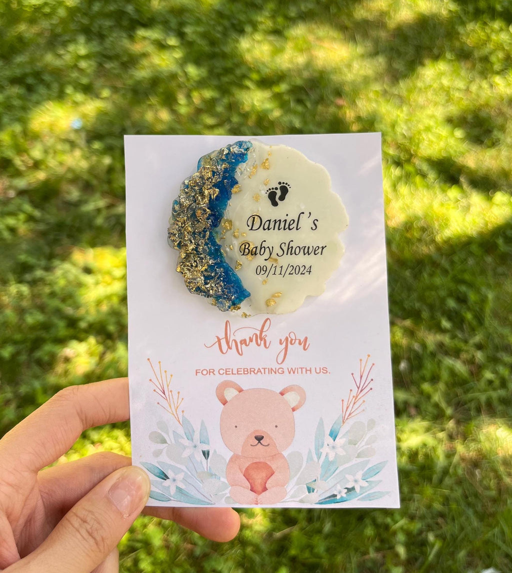 Personalized Magnet Favor for Guest, Epoxy Magnet With Card,Wedding Favor for Guest,  Resin Magnet Wedding Favors