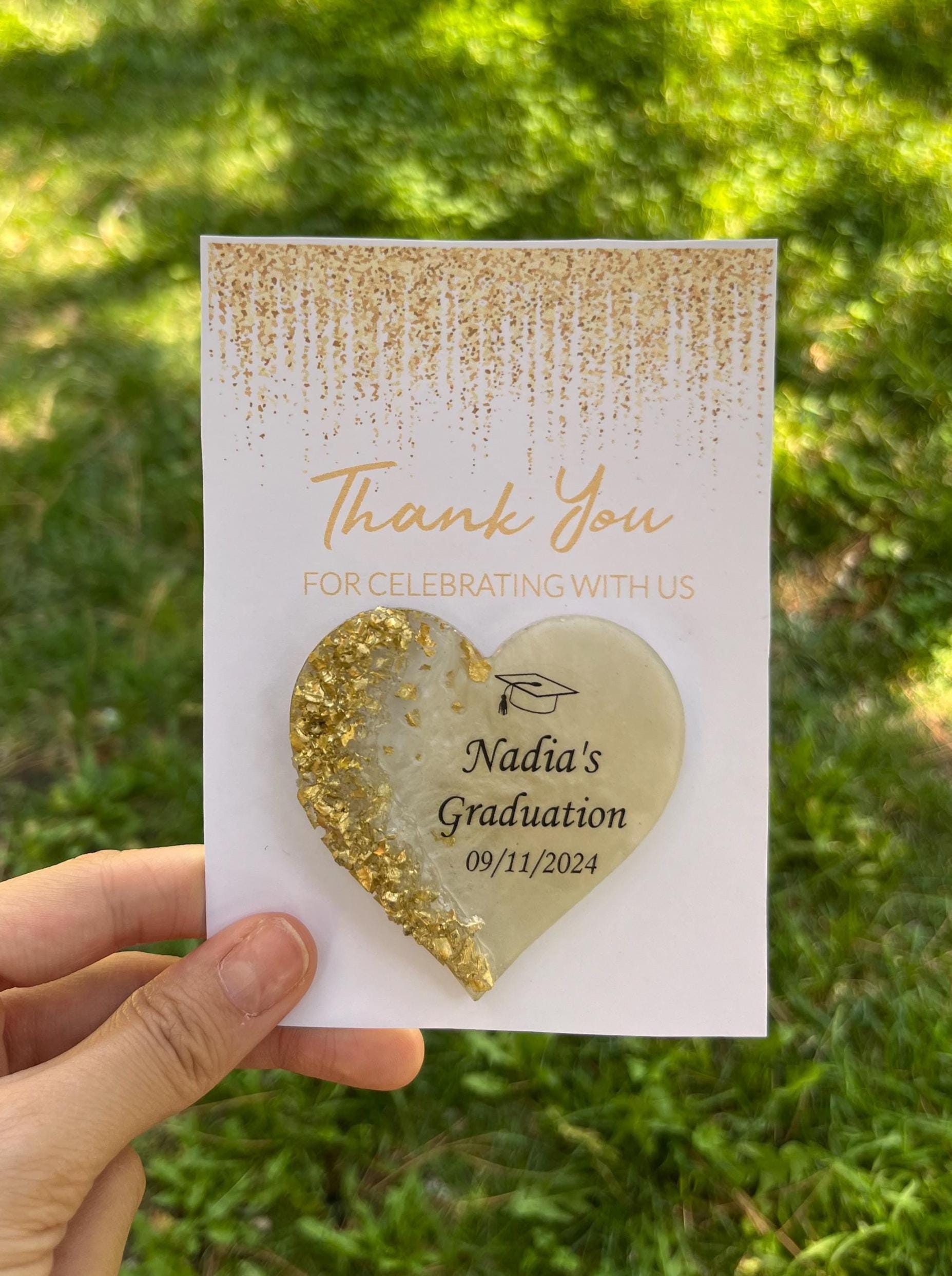 Elegant Graduation Magnet Favor, Personalized Graduation Keepsake Gift, Grad Keepsake,Graduation Gift for Guests