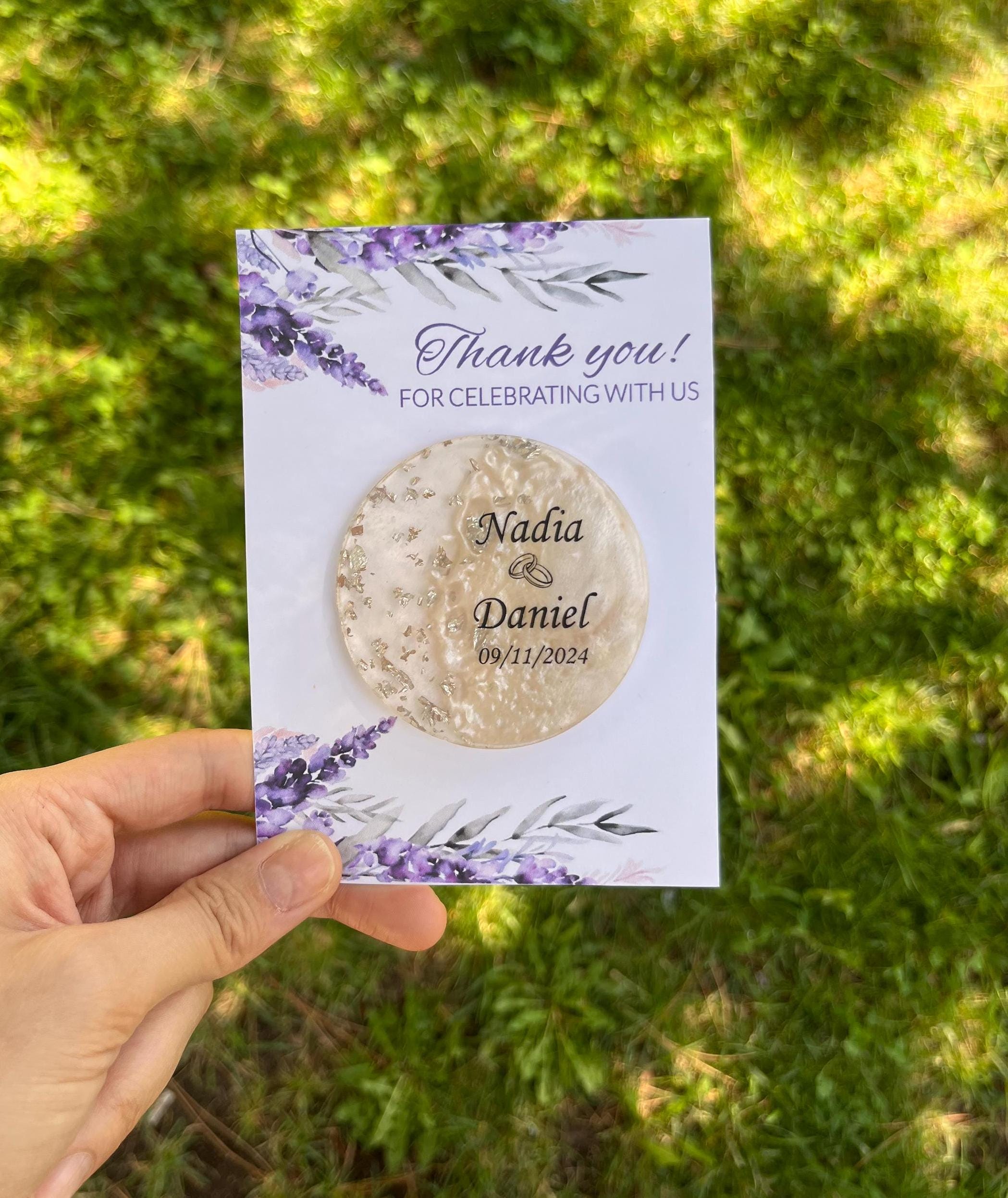 Personalized Wedding Favor Magnet | Custom Names & Date | Rustic or Modern Design | Guest Thank You Gift | Customizable Design