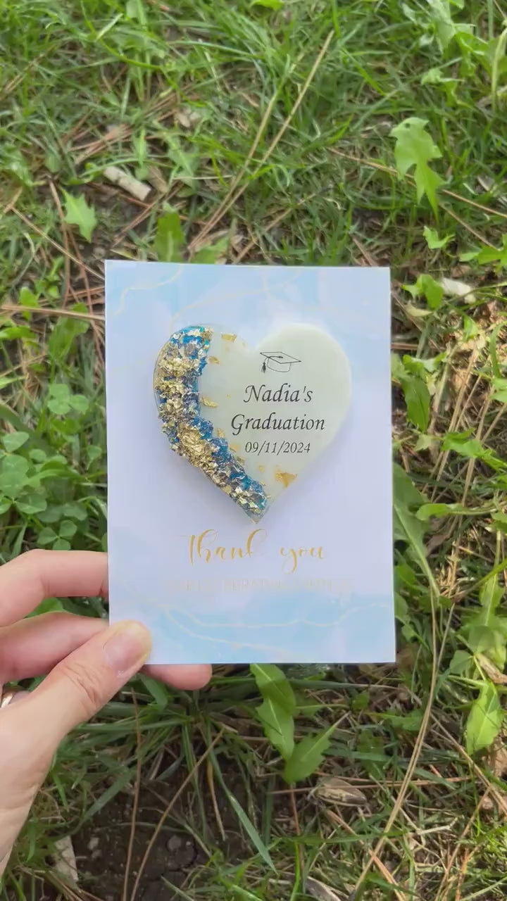 Elegant Graduation Magnet Favor, Personalized Graduation Keepsake Gift, Grad Keepsake,Graduation Gift for Guests