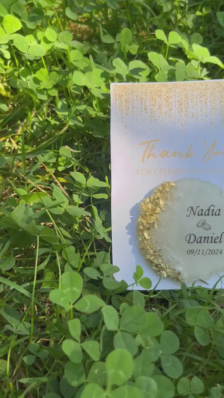 Personalized Magnet Favor for Guest, Epoxy Magnet With Card,Wedding Favor for Guest,  Resin Magnet Wedding Favors